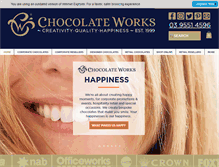 Tablet Screenshot of chocolateworks.com.au